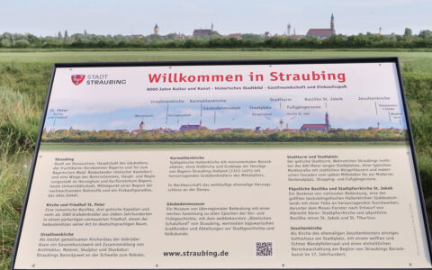 Infotafel Straubing am Donauradweg  | Gestaltung durch FotoComp